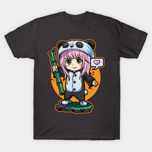 Panda Anime Costume T-Shirt by MerchByPanda